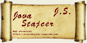 Jova Štajcer vizit kartica